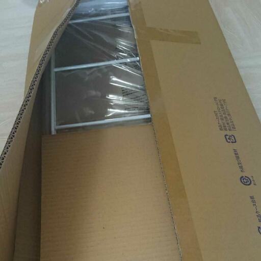 新品 無印良品 スチールユニットシェルフ 中 追加用帆立2本 奥行41cm