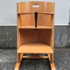【レア廃盤品】MOIZI モイジ社 モイジチェア1 ドイツ チェリー材 ベビーチェア 検ストッケ トリップトラップ ドイツ製 キッズチェアの画像