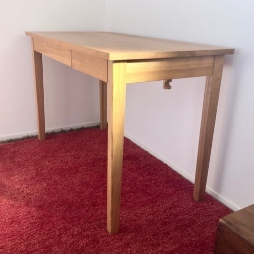 無印良品　無垢タモ材デスク　幅110cm