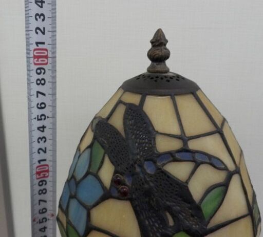 ステンドグラス風ライト 高さ約63cm トンボモチーフ 卓上ライト 照明