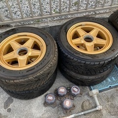 旧車　アルミホイール　センターロック　ハヤシレーシング　スーパーストリート　当時物　114.3 4穴　車検対応