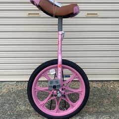 新品★未使用　一輪車　18インチ　スタンド付き  ピンク