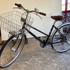 LEDオートライト】6段変速 26インチ 自転車 ブラック