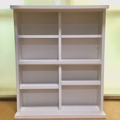 本棚 カラーボックス ガラス扉付き 白