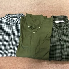メンズSサイズ長袖シャツ3枚　着て下さい。