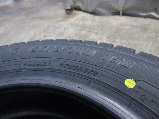 【来店取替込】155/65R14 新品スタッドレスタイヤ4本 アイスナビ 21年製  軽自動車用