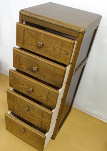 カリモク家具 木製 5段 ミニチェスト 引出 収納 Karimoku 札幌　中央区