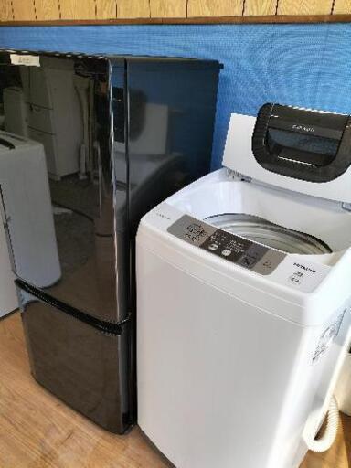 只今、商談中です。！！新生活お買い得セット！！シリーズ78 ミツビシ MR-P15C-B　2ドア冷凍冷蔵庫 ブラック　146L　2018年製・日立  NW-50B 全自動洗濯機 5.0K　2018年製 　2点セット！！