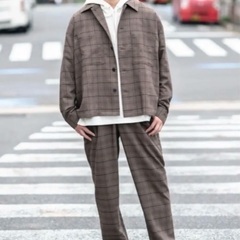 チェックシャツアウター　メンズMサイズ