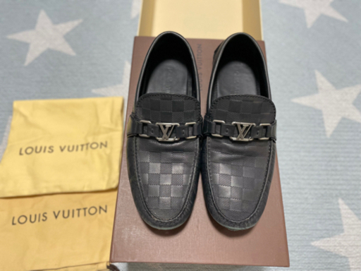 ルイ ヴィトン　ドライビングシューズ　ダミエ ホッケンハイム ライン　メンズ