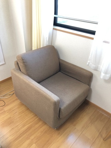 無印良品1人用ソファ　麻綿平織カバー