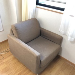 無印良品1人用ソファ　麻綿平織カバー