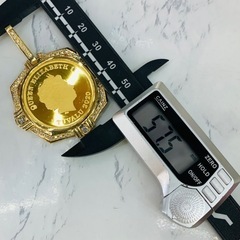 【新品】K18/K24 0.51ct ツバルホース1/2オンス　27.5g［143］の画像