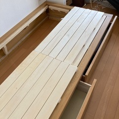 無印良品　収納ベッド　シングル（オーク材）11/11迄の画像