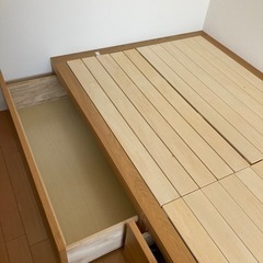 無印良品　収納ベッド　シングル（オーク材）11/11迄の画像