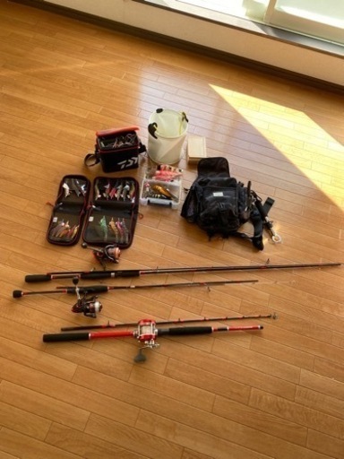 至急本日限り釣り道具一式！エギ、タコ、アジ３本