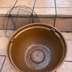 ジェックス メダカ元気 飼育鉢 370 茶色と専用蓋(網)