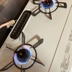 ガスコンロ　リンナイ　クリスタルコート　2018年製　都市ガス用の画像