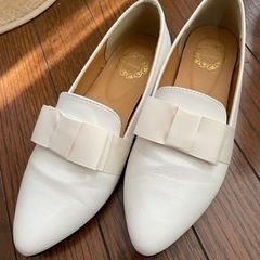 白パンプス　サイズL