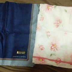 値下げピエールカルダンメンズ&花柄レディースハンカチセット