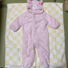 モコモコ、ウサギのカバーオール　90cm〜100cm 