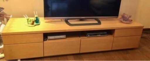 天然木のテレビボード　180cm