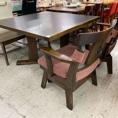 【愛品館 江戸川店】ニトリ ベンチダイニングテーブル4点セット ID:152-007804-007