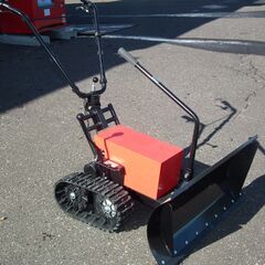 【紋別市発】　未組立て　未使用品　電動　充電式　除雪機　電動ラッセル　充電式　小型電動除雪機　雪ドーザー　未使用新品の画像
