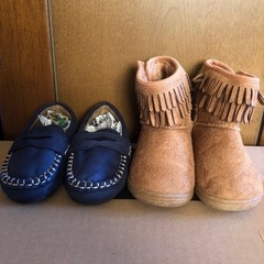【美品】14センチ　ブーツモカシンセット