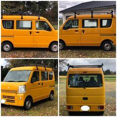 車検たっぷり!!H28年式!!DA17V エブリィ!!4WD!!12万キロ!!ルーフキャリア付き!!法人ワンオーナー!!コラム式オートマ!!の画像
