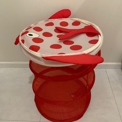 IKEA たためる　メッシュ収納カゴ　金魚