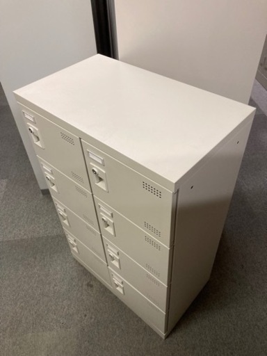 生興 シューズボックス 2列4段 8人用 カギ有 中古