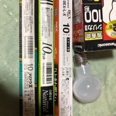 蛍光灯と電球  もらってください。