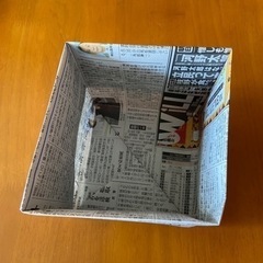 新聞でつくったゴミ箱　20枚の画像