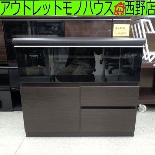 テレビ台 キャビネット型 ダークブラウン 幅80.5cm ニトリ 80.5×42×70.5cm キャビネット型テレビ台 こげ茶 TV台 札幌 西野店