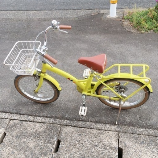 子ども用自転車18インチ 黄緑鍵なしタイプ品【こちらは店舗です。浜村 子ども用自転車18インチ 黄緑鍵なしタイプ品【こちらは店舗です。浜村