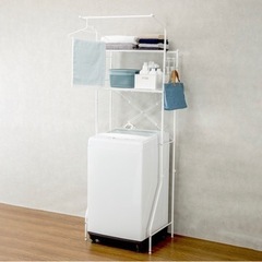 洗濯機ラック【ニトリ】クルス(ピュアホワイト)の画像