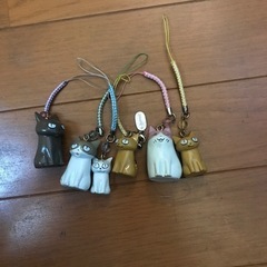 猫のストラップ 6個セット