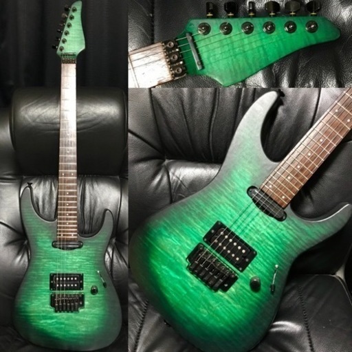 美品　コンポーネント　ギター　ストラト　虎木目　カスタム　SH配列　ツインブレード　格安❗️