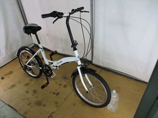 B540★￥5500★整備済み 中古折りたたみ自転車 6段変速　ホワイト【20インチ 】