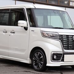 乗出し価格！！ 車検令和4年5月 スペーシアカスタム 令和1年式 3.8万km ターボ 修復歴無し ワンオーナー スマートキー ナビ 全国名変無料 諸費用コミコミ！の画像