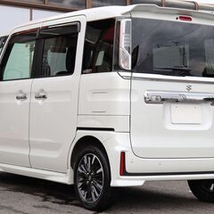 乗出し価格！！ 車検令和4年5月 スペーシアカスタム 令和1年式 3.8万km ターボ 修復歴無し ワンオーナー スマートキー ナビ 全国名変無料 諸費用コミコミ！の画像