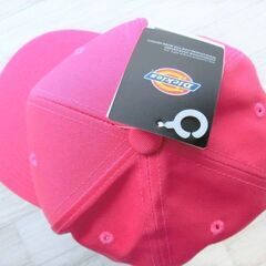 Dickies ディッキーズ ユニセックス フロント刺繍ツイルローキャップ スナップアジャスター付き ピンク Fサイズ 57～59cmの画像