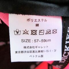 Dickies ディッキーズ ユニセックス フロント刺繍ツイルローキャップ スナップアジャスター付き ピンク Fサイズ 57～59cmの画像