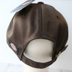 Dickies ディッキーズ ユニセックス フロント刺繍ツイルローキャップ ベルトアジャスター付き ブラウン Fサイズ 57～59cmの画像