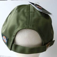 Dickies ディッキーズ ユニセックス フロント刺繍ツイルローキャップ ベルトアジャスター付き カーキ Fサイズ 57～59cmの画像