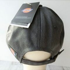 Dickies ディッキーズ ユニセックス フロント刺繍ツイルローキャップ ベルトアジャスター付き グレー Fサイズ 57～59cmの画像