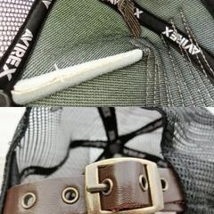 ☆残り僅か☆ 正規品 AVIREX アヴィレックス メッシュキャップ 5段階ベルト調整 ツバ裏カモフラ柄 ホワイト×ブラックの画像