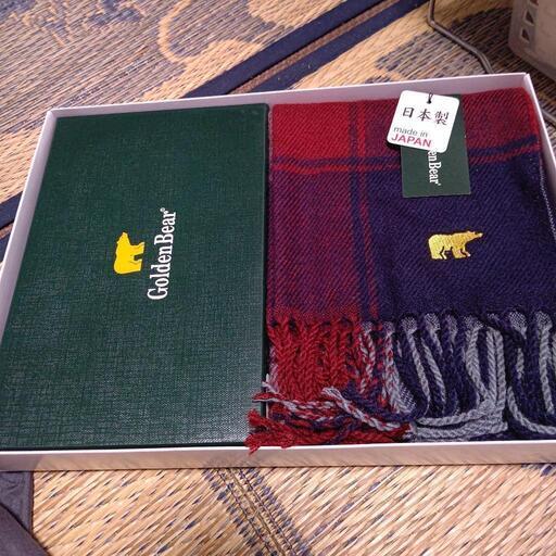 Golden Bear 牛皮財布\u0026マフラー