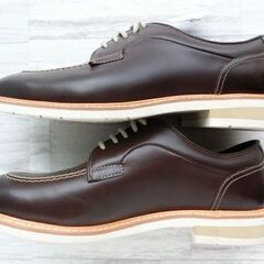 madras MODELLO VITA マドラス 定価10,780円 防水透湿 抗菌消臭 高機能ビジカジシューズ Uチップ ダークブラウン 27.0cm 3Eの画像